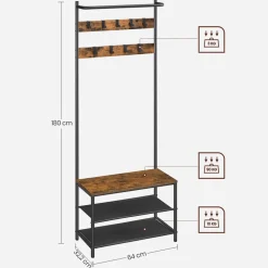 Hot SONGMICS Corbeille à linge boisé