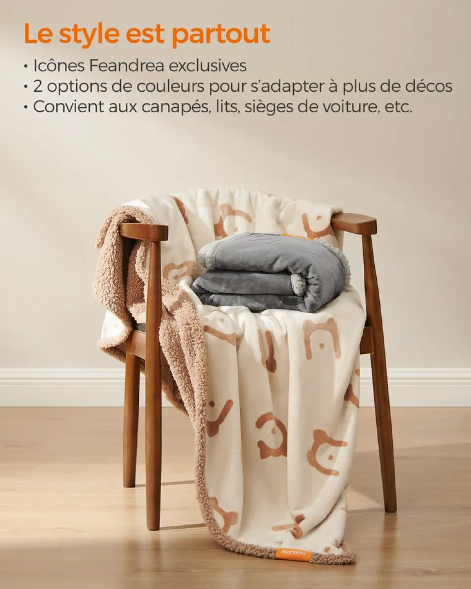 Outlet SONGMICS Couverture Chien Hydrofuge Tissu Polaire et Flanelle