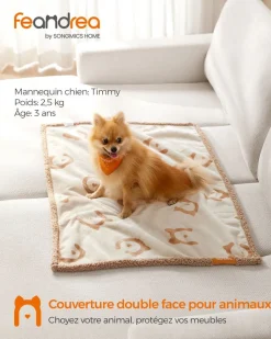 Flash Sale SONGMICS Couverture Chien Hydrofuge Tissu Polaire et Flanelle