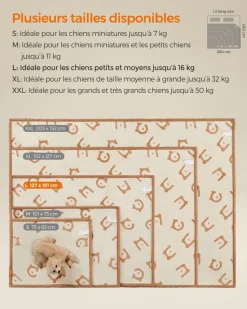 Outlet SONGMICS Couverture Chien Hydrofuge Tissu Polaire et Flanelle