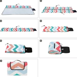 Hot SONGMICS Couverture de Pique-Nique 200 x 200 cm