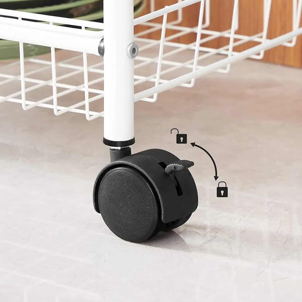 Fashion SONGMICS Desserte 3 niveaux Blanc