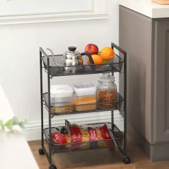 Best SONGMICS Desserte 2 niveaux gris