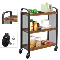 Cheap SONGMICS Desserte 3 niveaux industriel