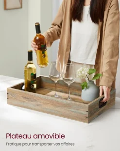 Hot SONGMICS Desserte avec plateau amovible