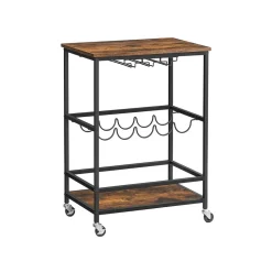 New SONGMICS Desserte bar industriel Marron Rustique + Noir