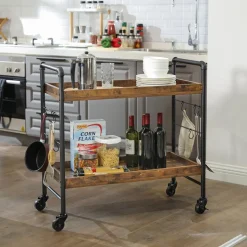 Fashion SONGMICS Desserte crochets industriel