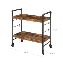 Fashion SONGMICS Desserte crochets industriel