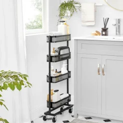 Hot SONGMICS Desserte fine 4 niveaux blanc