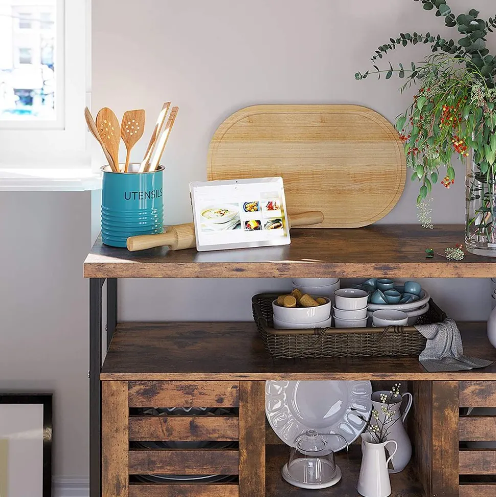 Cheap SONGMICS Desserte pour boissons noir