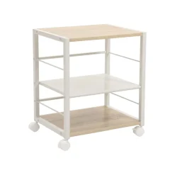 Store SONGMICS Desserte roulante couleur chêne Blanc