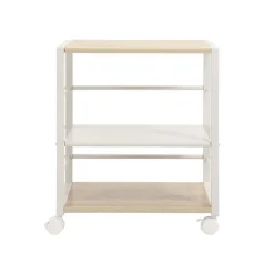 Store SONGMICS Desserte roulante couleur chêne Blanc