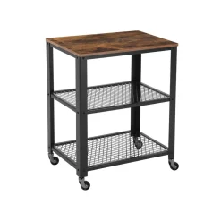 Clearance SONGMICS Desserte roulante industriel Brun Vintage Noir