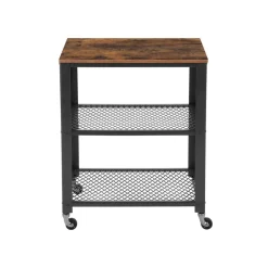 Clearance SONGMICS Desserte roulante industriel Brun Vintage Noir