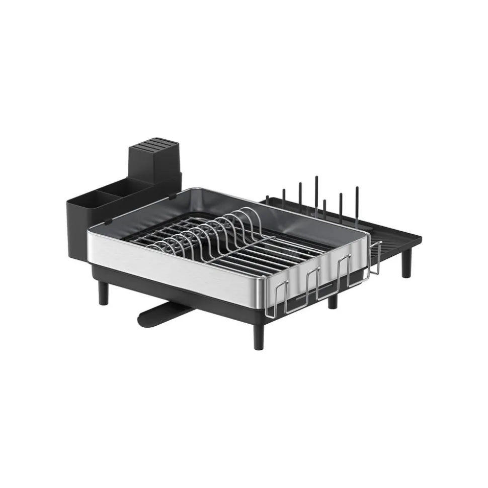 Sale SONGMICS Egouttoir vaisselle porte-ustensiles en acier inoxydable argenté et noir