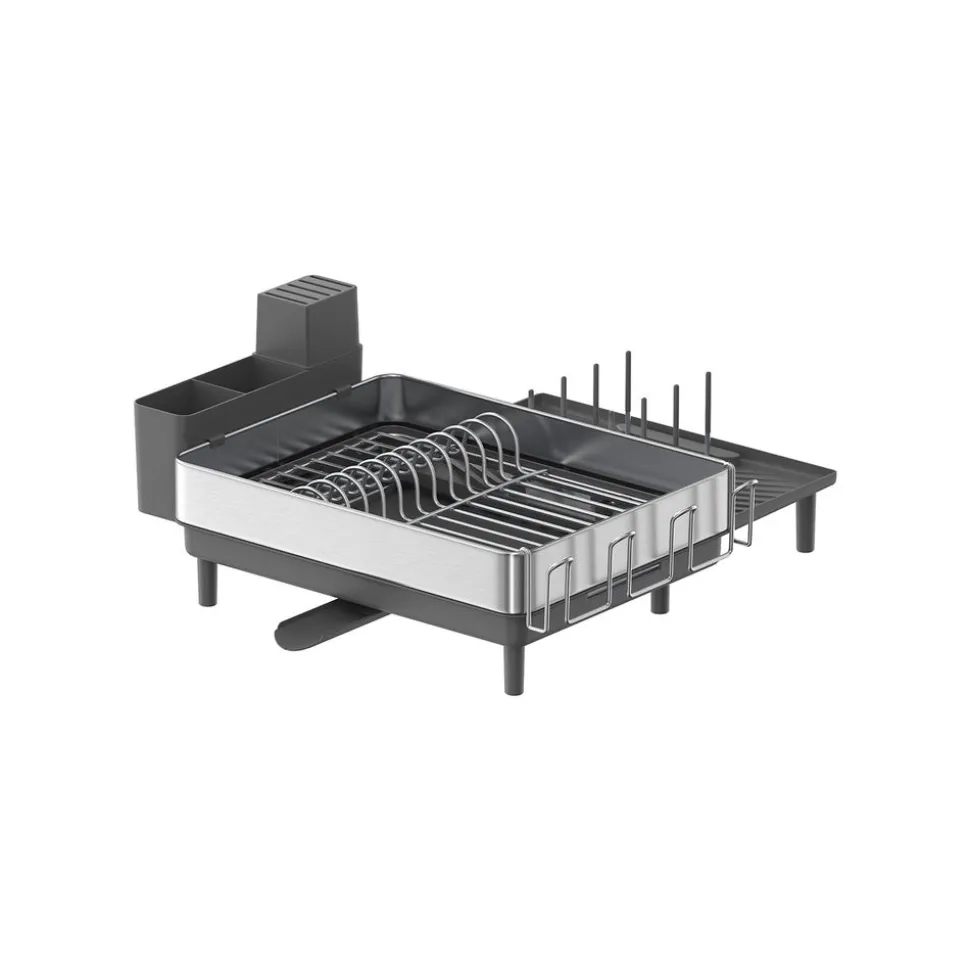 Sale SONGMICS Egouttoir vaisselle porte-ustensiles en acier inoxydable argenté et noir