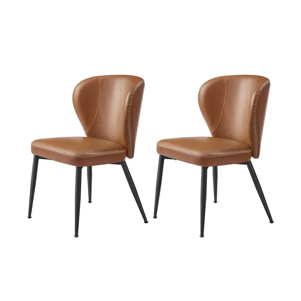 Fashion SONGMICS EKHO Tabouret de salle à manger moderne mi-siècle noir d'encre