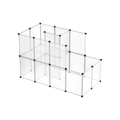 Sale SONGMICS Enclos modulable 143 x 73 x 93 cm (L x l x H) Blanc