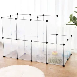 Sale SONGMICS Enclos modulable 143 x 73 x 93 cm (L x l x H) Blanc