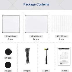 Sale SONGMICS Enclos modulable 143 x 73 x 93 cm (L x l x H) Blanc