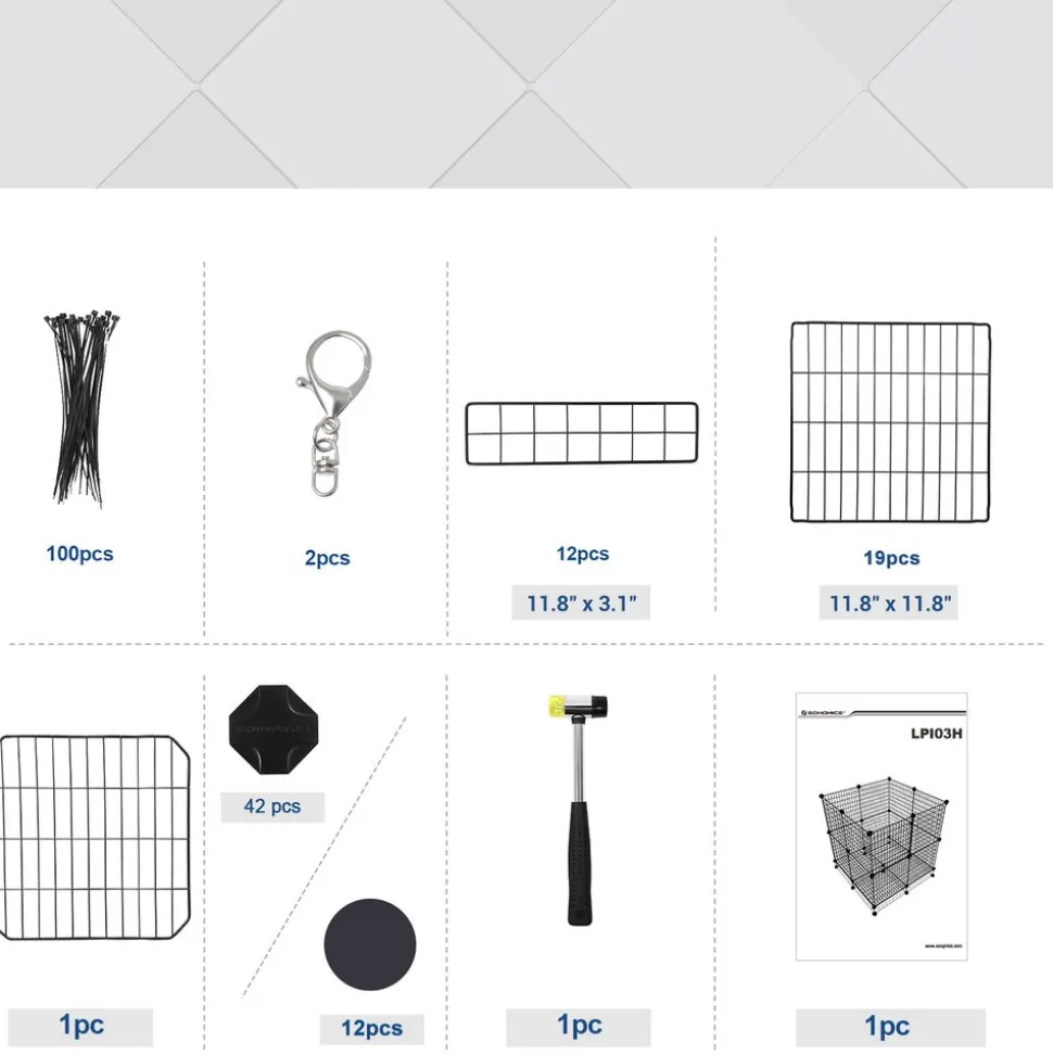 Cheap SONGMICS Enclos modulable pour petits animaux