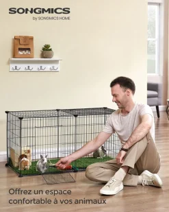 Online SONGMICS Enclos pour petits animaux Noir