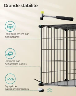 Online SONGMICS Enclos pour petits animaux Noir