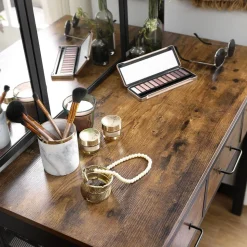 Flash Sale SONGMICS Ensemble de Table de Maquillage Marron Rustique