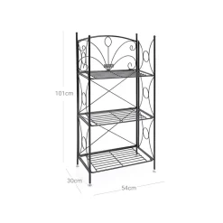 Shop SONGMICS Escabeau 3 marches Noir