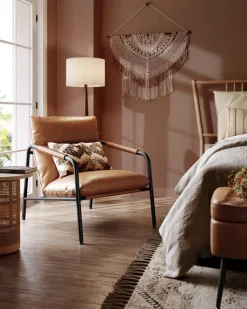 Cheap SONGMICS Fauteuil à bascule avec accoudoirs surface en tissu peluche blanc crème