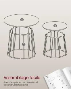 New SONGMICS Fauteuil à bascule beige