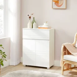 Shop SONGMICS Fauteuil à bascule blanc gris clair