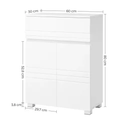 Shop SONGMICS Fauteuil à bascule blanc gris clair