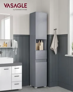 Hot SONGMICS Fauteuil à bascule gris foncé