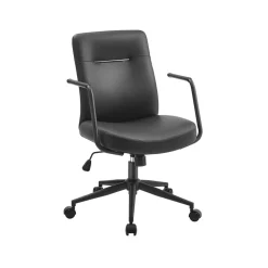 Discount SONGMICS Fauteuil de bureau mécanisme à bascule surface en pu, noir
