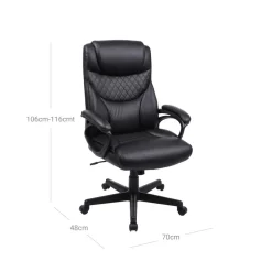 Online SONGMICS Fauteuil de bureau noir Blanc