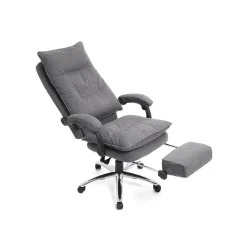 Shop SONGMICS Fauteuil dossier matelassé Blanc