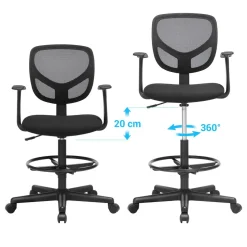 Clearance SONGMICS Fauteuil gamer noir Gris