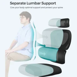 Store SONGMICS Fauteuil gamer noir bleu Blanc