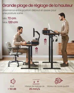 Store SONGMICS Fauteuil gamer noir rouge