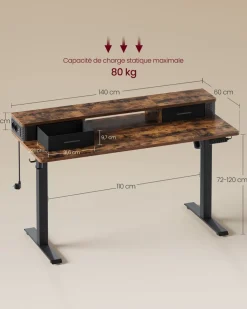 Store SONGMICS Fauteuil gamer noir rouge