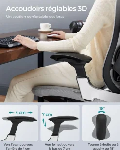 Cheap SONGMICS Fauteuil Gaming accoudoirs 3D noir et vert