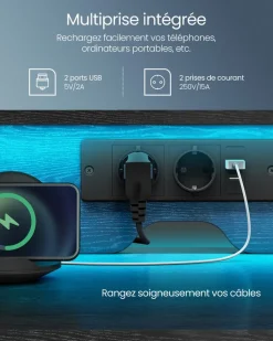 Store SONGMICS Fauteuil repose-pieds noir blanc