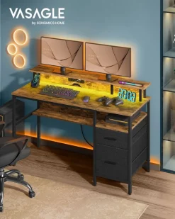 Store SONGMICS Fauteuil repose-pieds noir blanc