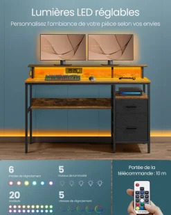 Store SONGMICS Fauteuil repose-pieds noir blanc