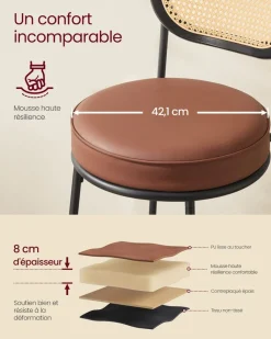 Hot SONGMICS Fauteuil support lombaire Blanc