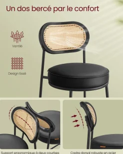 Hot SONGMICS Fauteuil support lombaire Blanc