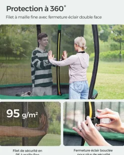 Store SONGMICS Filet trampoline Ø305 cm Noir