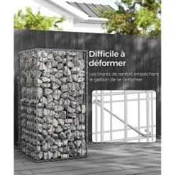 Sale SONGMICS Gabion à pierre 100 x 30 x 30 cm