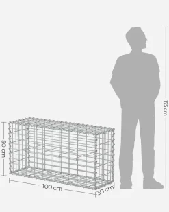 Cheap SONGMICS Gabion rond pour pierres Argent